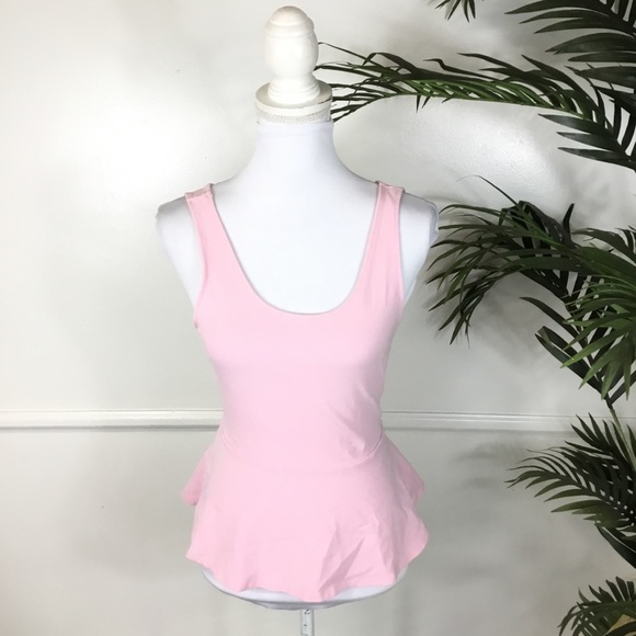 Express Tops - Express Pink Peplum Tank Womens Size Medium